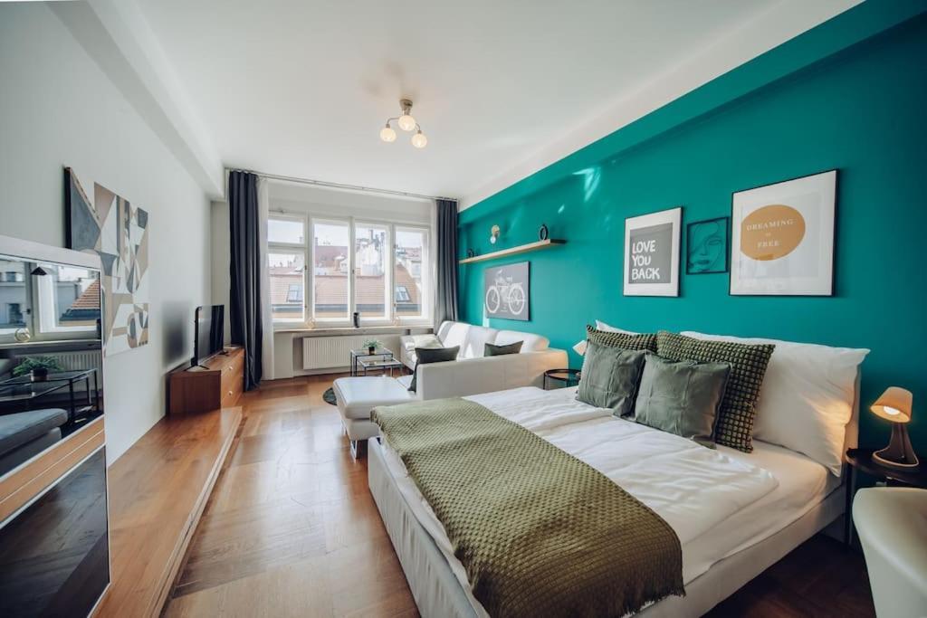 Downtown 2Bd Riverside Apartment Near Dancing House Praga Exterior foto